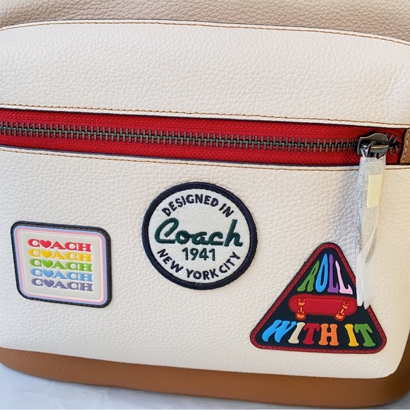 NWT Coach West Backpack With Patches cj512 - Picture 6 of 11